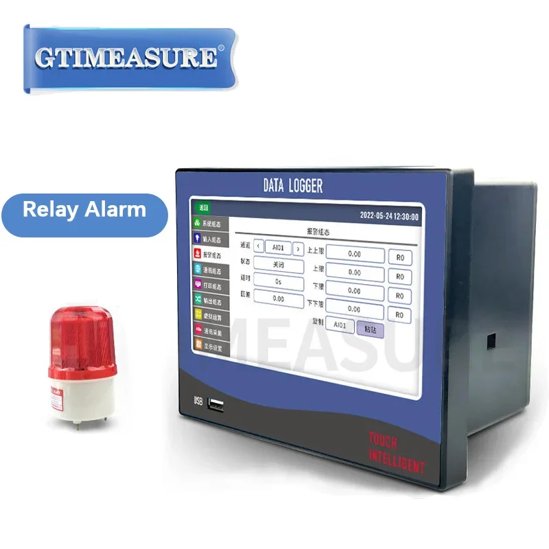 

Data Logger Touch Color Screen USB Interface Analog Output Chart Curve Temperature Humidity Data Recorder