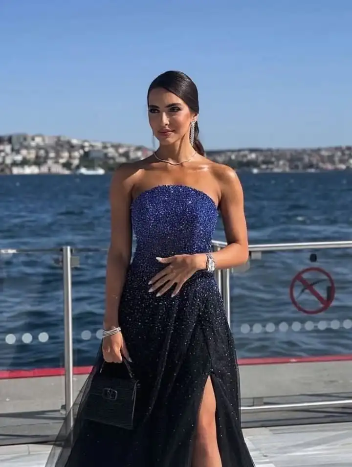 AsaNagi Elegante Avondjurken Dames Gradiënt Gelaagdheid Jurken Zijsplit Speciale Feestjurken Gelegenheid Aangepast 2025