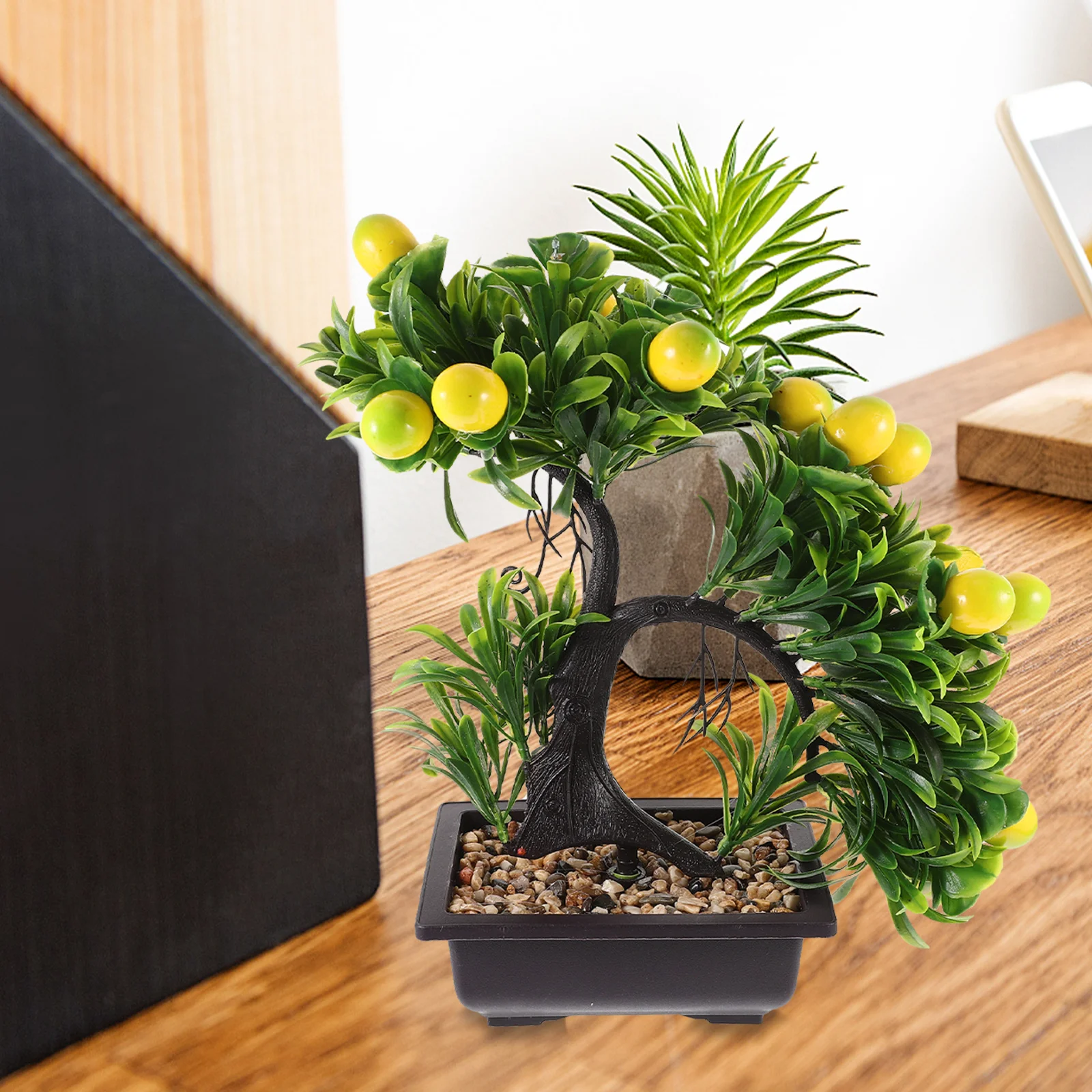 

Fake Potted Plant Artificial Fruit Bonsai Plastic Tabletop Decoration for Living Room Office Home Fake Plants Artificial Plants