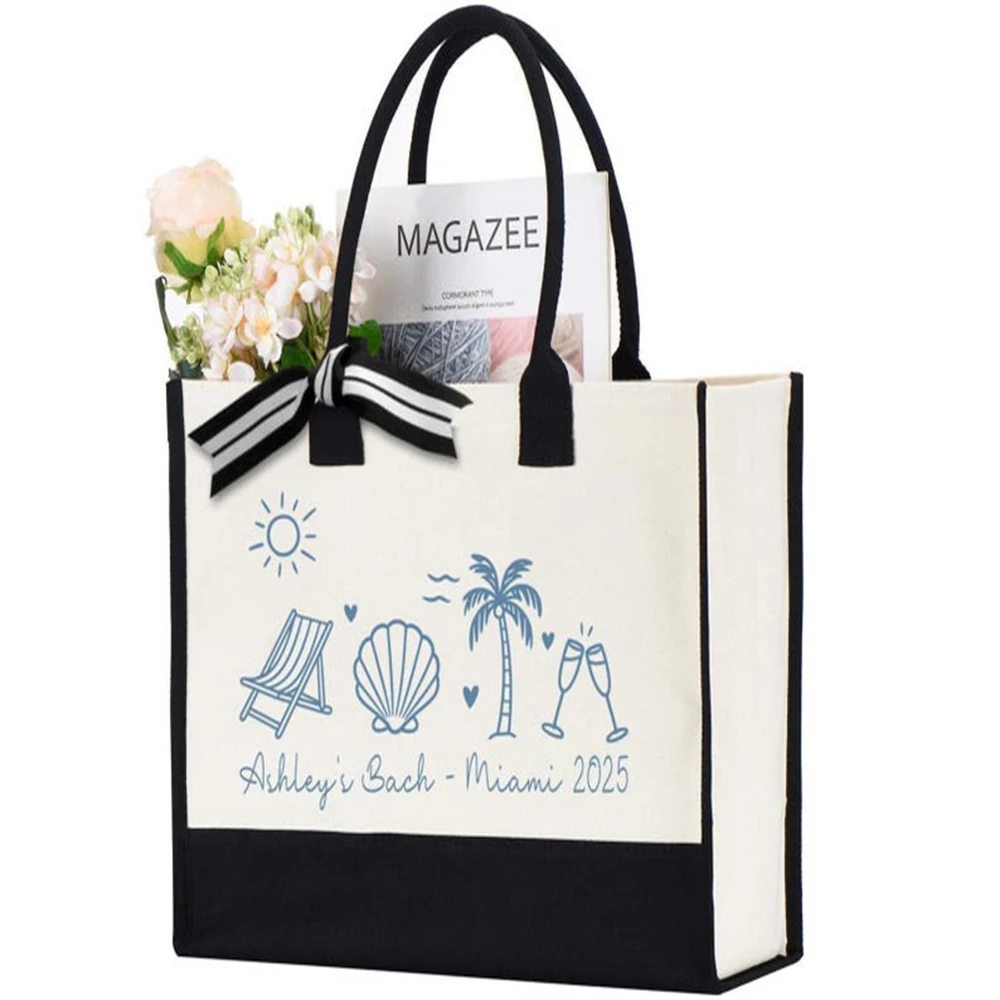 

Bride Coastal Honeymoon Tote Bag Beach Bridal Shower Gift Bag Bride To Be Gift Wedding Decoration Bachelorette Party Supplies