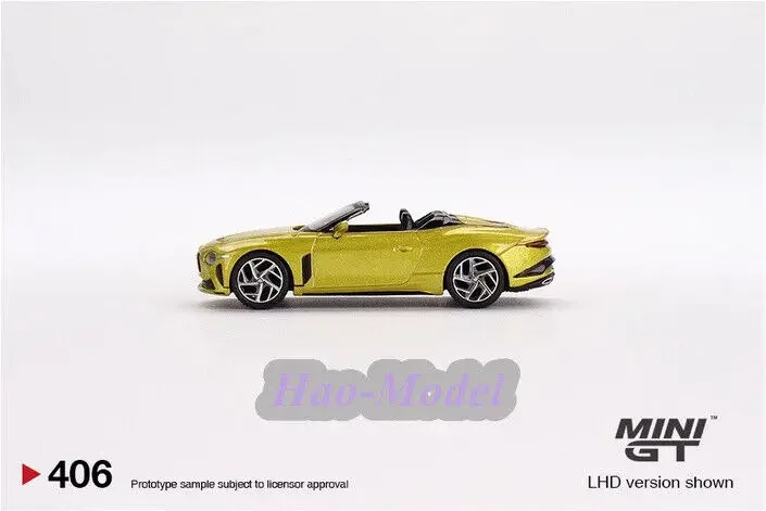 TSM MINIGT 1/64 For Bentley Mulliner Alloy Diecast Model Car Simulation Toys Boys Birthday Gifts Hobby Display Collection Yellow