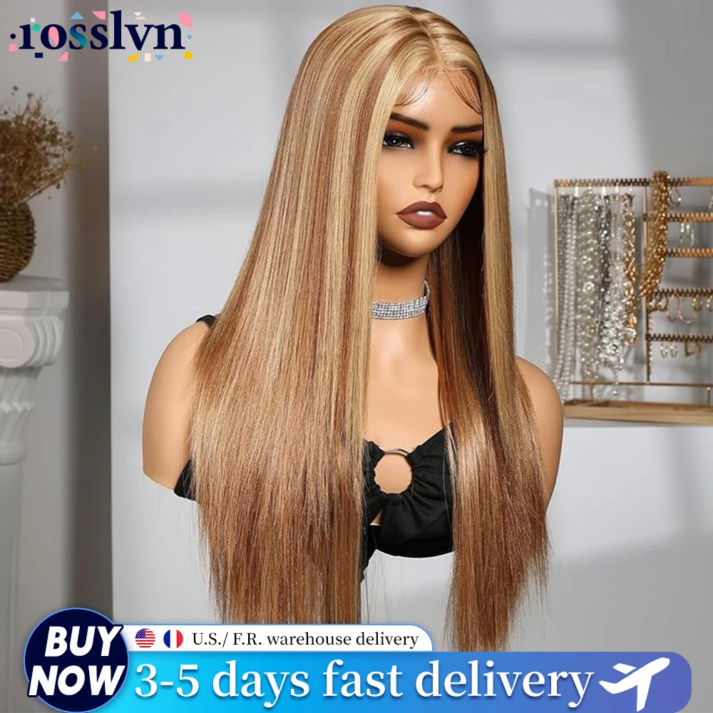 

13x4 13x6 HD Lace Front P427 Highlight Bone Straight Human Hair Wigs 200 Density Brazilian Honey Blonde Colored Human Hair Wigs