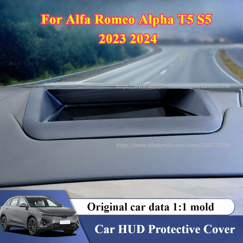 

Car HUD Display Protective Cover For Alfa Romeo Alpha T5 S5 2023 2024 HD Tempered Glass Anti Reflection Head Up Display Frame