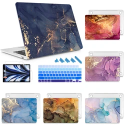 Marmurowe etui malarskie do macbooka Air 15 A3114 2024 M3 13 Cal twarde etui M2 2022 A2681 Pro 13 etui A2338 14 16 M3 A2992 2023 A2485