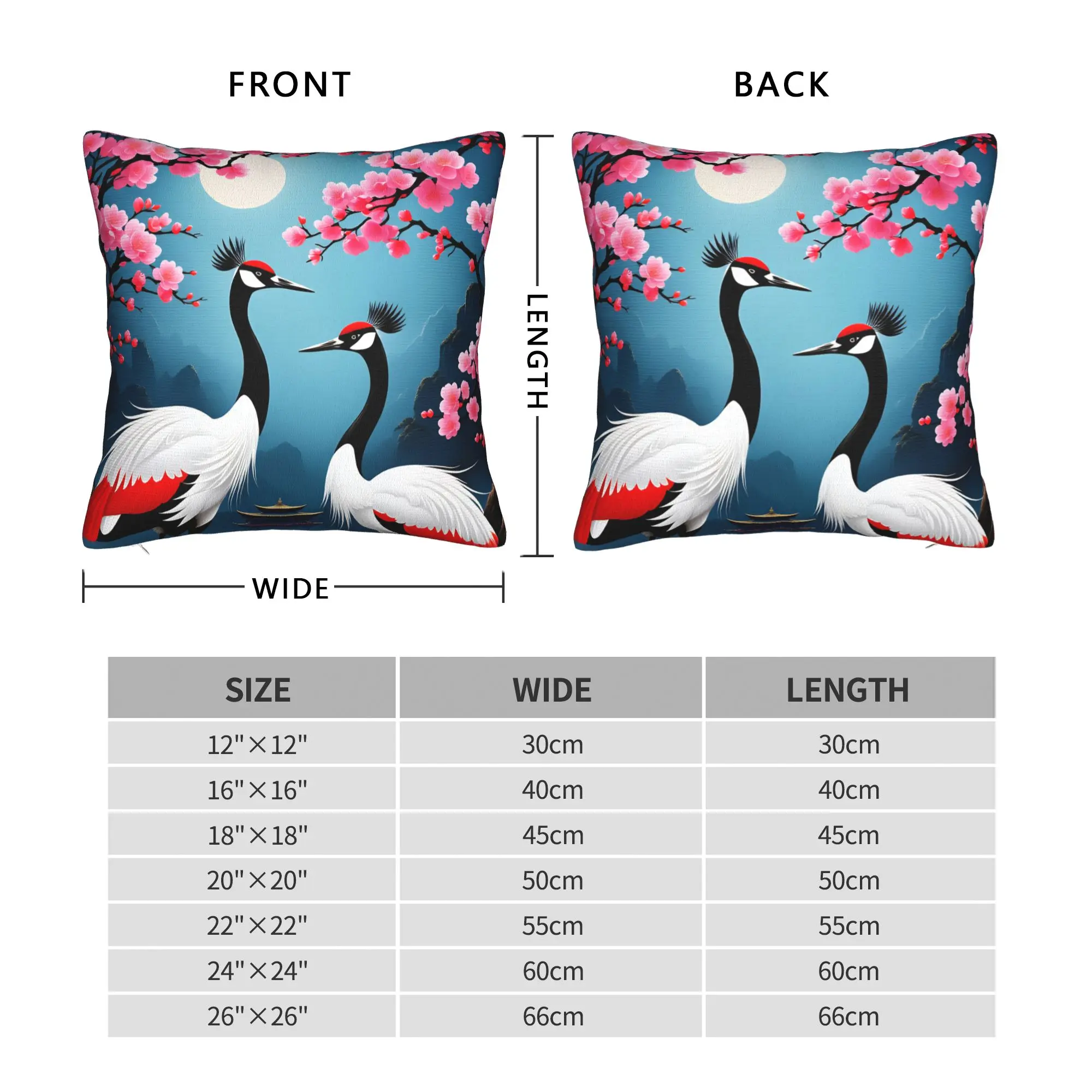 Chinese Style Crane Pillow Cover  Fashion Pillow Case For Sofa Home Decor Design Pillowcases Birthday Gift