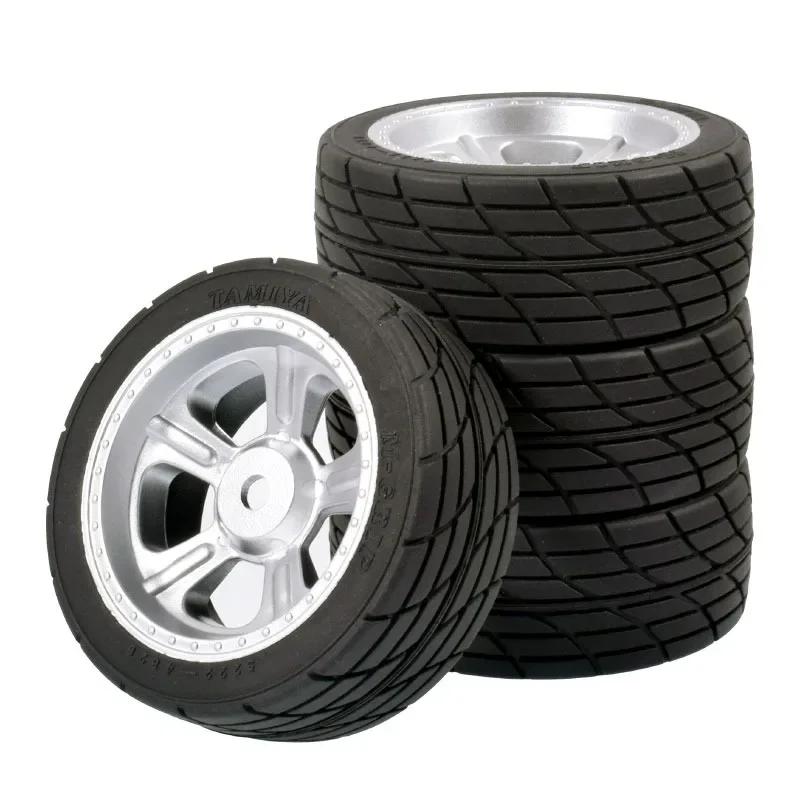 4 pezzi diametro esterno 68mm ruota in gomma 12mm esagonale per Tamiya TT02 XV02 PTG-2 1/10 RC parti di aggiornamento per auto da corsa