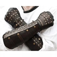 Medieval Steampunk Viking Warrior Knight Bracer Ronin Samurai Lederen Handschoen Arm Guard Armor Unisex Cosplay Accessoires