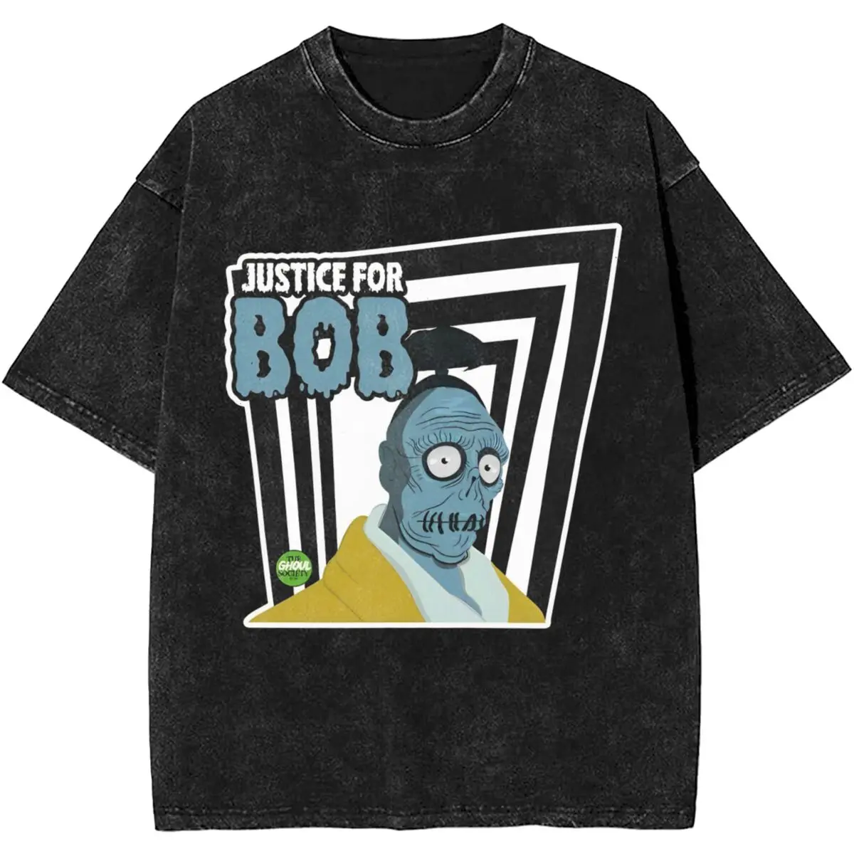 Streetwear Washed T-Shirt Justice For Bob - B-Beetlejuices Simple T-Shirts Hippie Tee Shirt for Men Summer Y2K Retro Top Tees