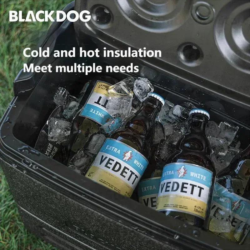 BLACKDOG Rigid Nevers Beer Cooler Drink Frigo da campeggio Raffreddatori portatili Pesca fredda Cottura Contenitore di ghiaccio Congelatore Scatola rigida 17L Spiaggia