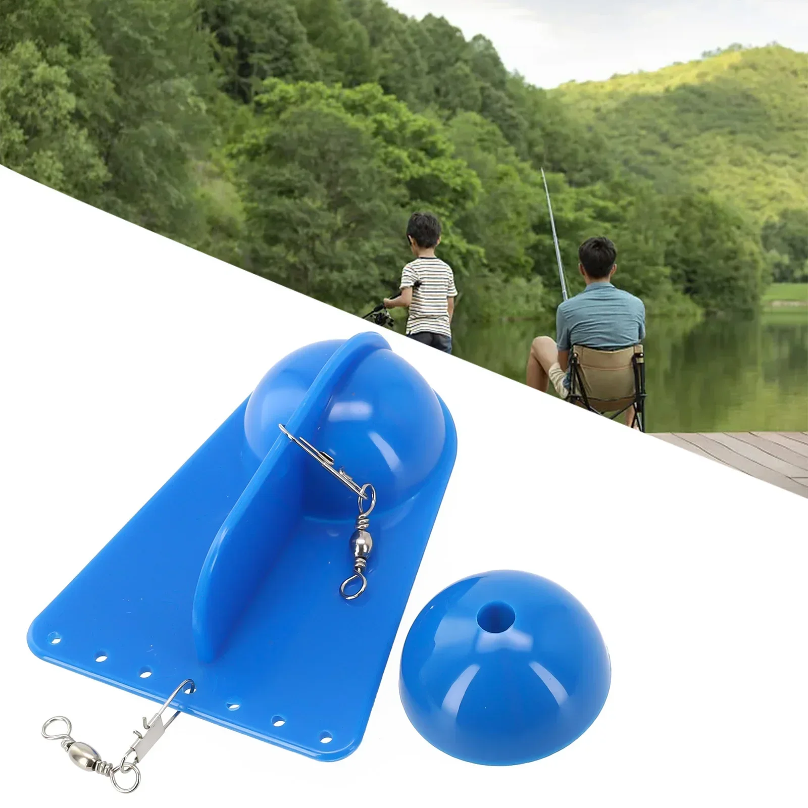 

1pc Weight Elde Sea Fishing Rig Paravanes Trolling License Diving Board Fishing Tackle Blue Plastic Fishing Tools