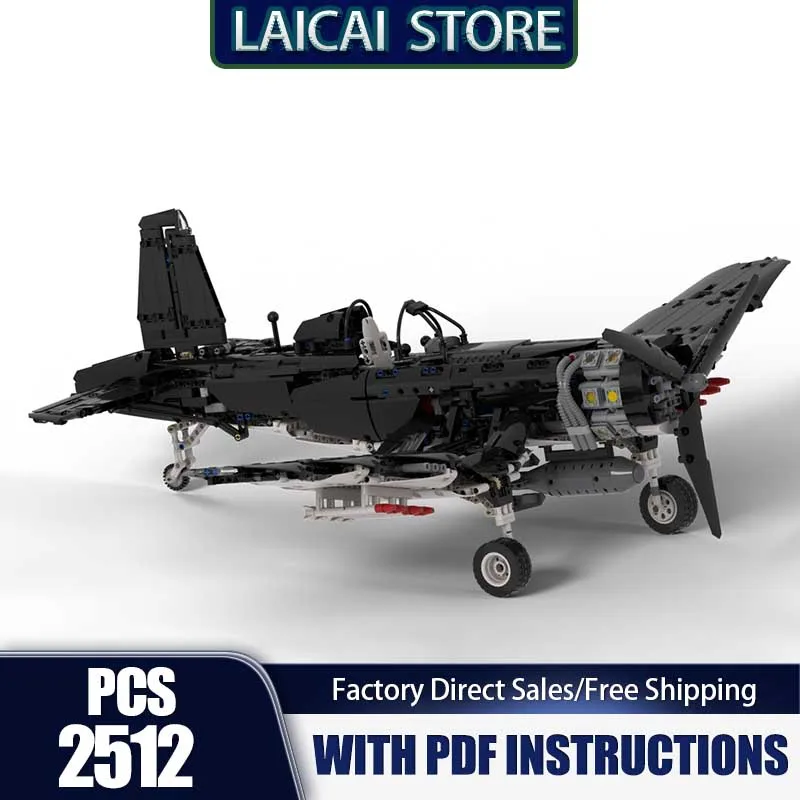 

Модель военной серии Moc, строительные блоки, Vought F4U, модель истребителя Corsair, технология, сборка кирпичей, праздничная игрушка для заключения