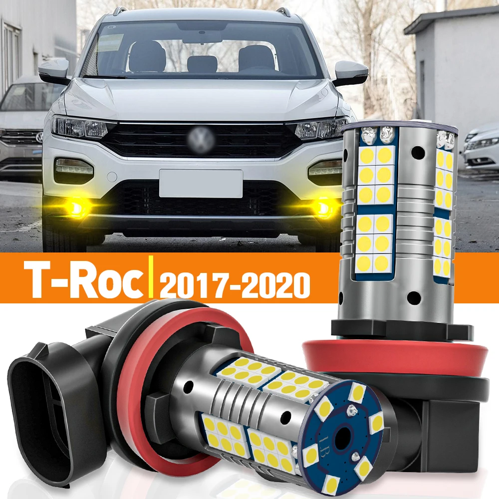 

2 шт. светодиодные противотуманные фары для VW T-Roc TRoc 2017-2020 2018 2019 аксессуары лампа Canbus