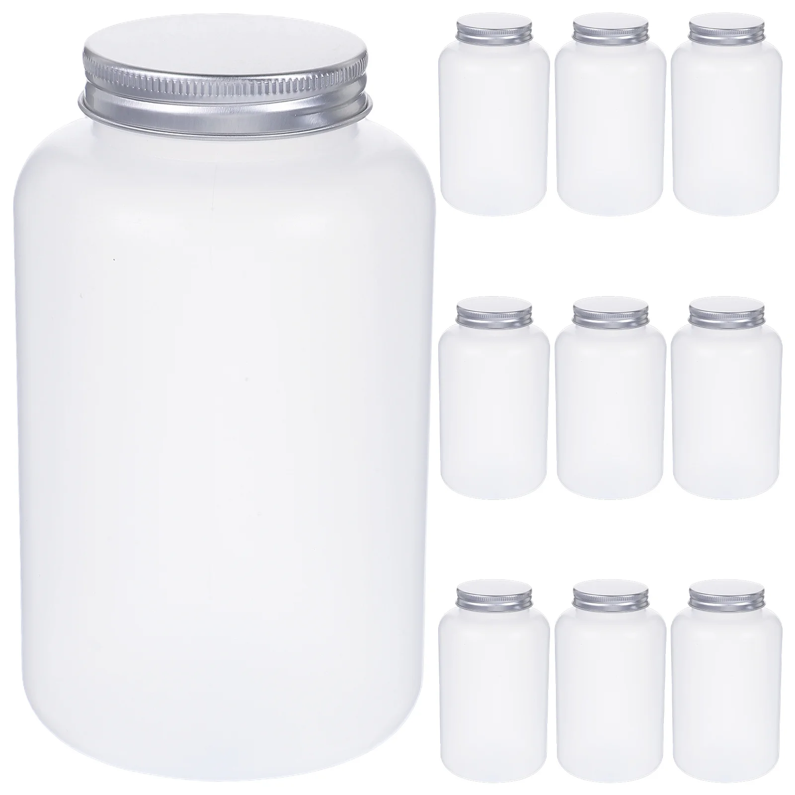 

10Pcs Disposable Milk Tea Cups Plastic Bottles Wide Mouth for Hot Beverage Takeaway Transparent Milk Tea Bottles for Party