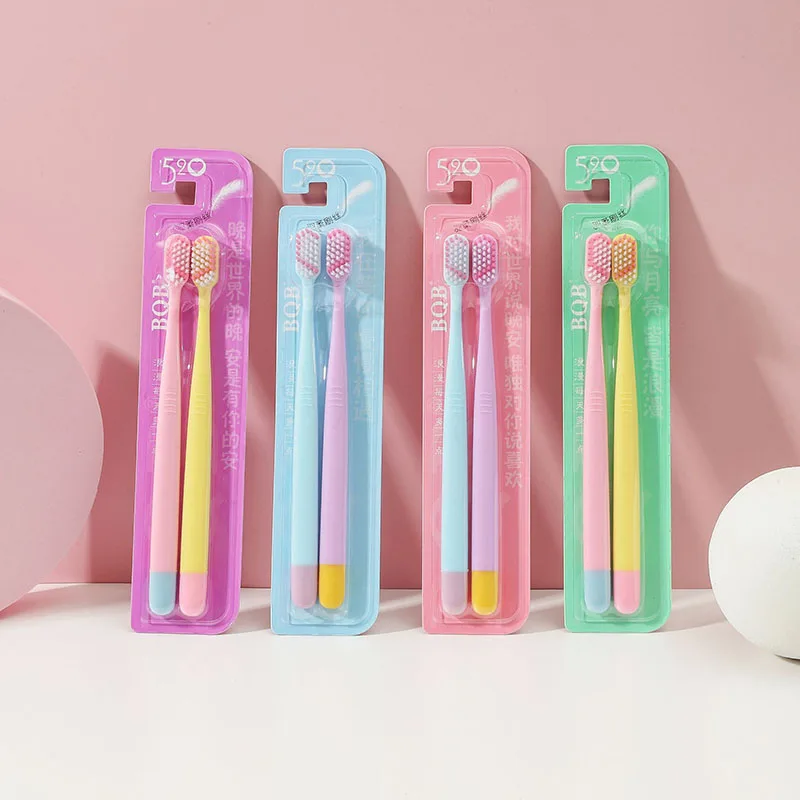 Adult Lovers Toothbrush Ice Cream Candy Color High Quality Ultra Fine Soft Bristle Brush Traveling Household Teeth Cleaning Tool