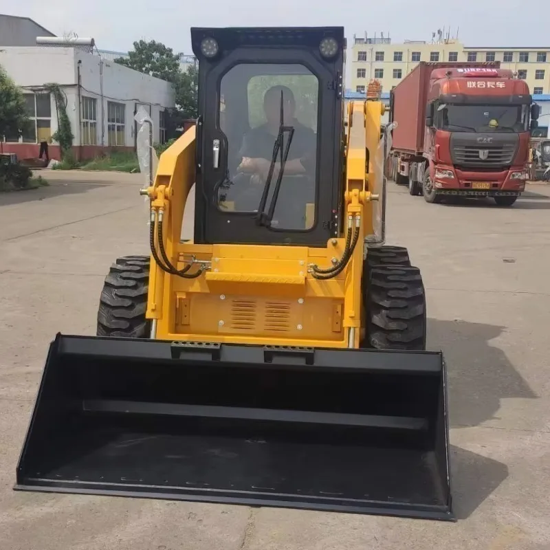 Free Shipping Mini Skid Steer Diesel Loader Cheap 2000kg Wheel Loader Minicargador Ce Epa Engine Compact Skid Steer Loader Truck view 4