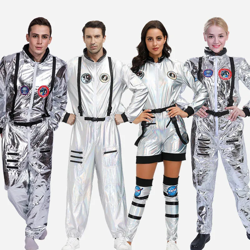 

2026 New Halloween Cosplay Space Suit Costume for Adults Couples Party Gathering Earth Roaming Space Suit Theme Partywear