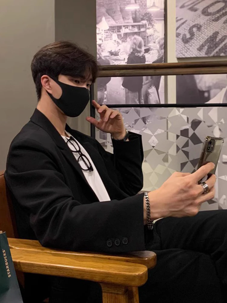 

Мужской повседневный костюм Briti Sle с отложным воротником, высококачественный неаполитанский костюм Haome, весенне-осенний американский повседневный стиль