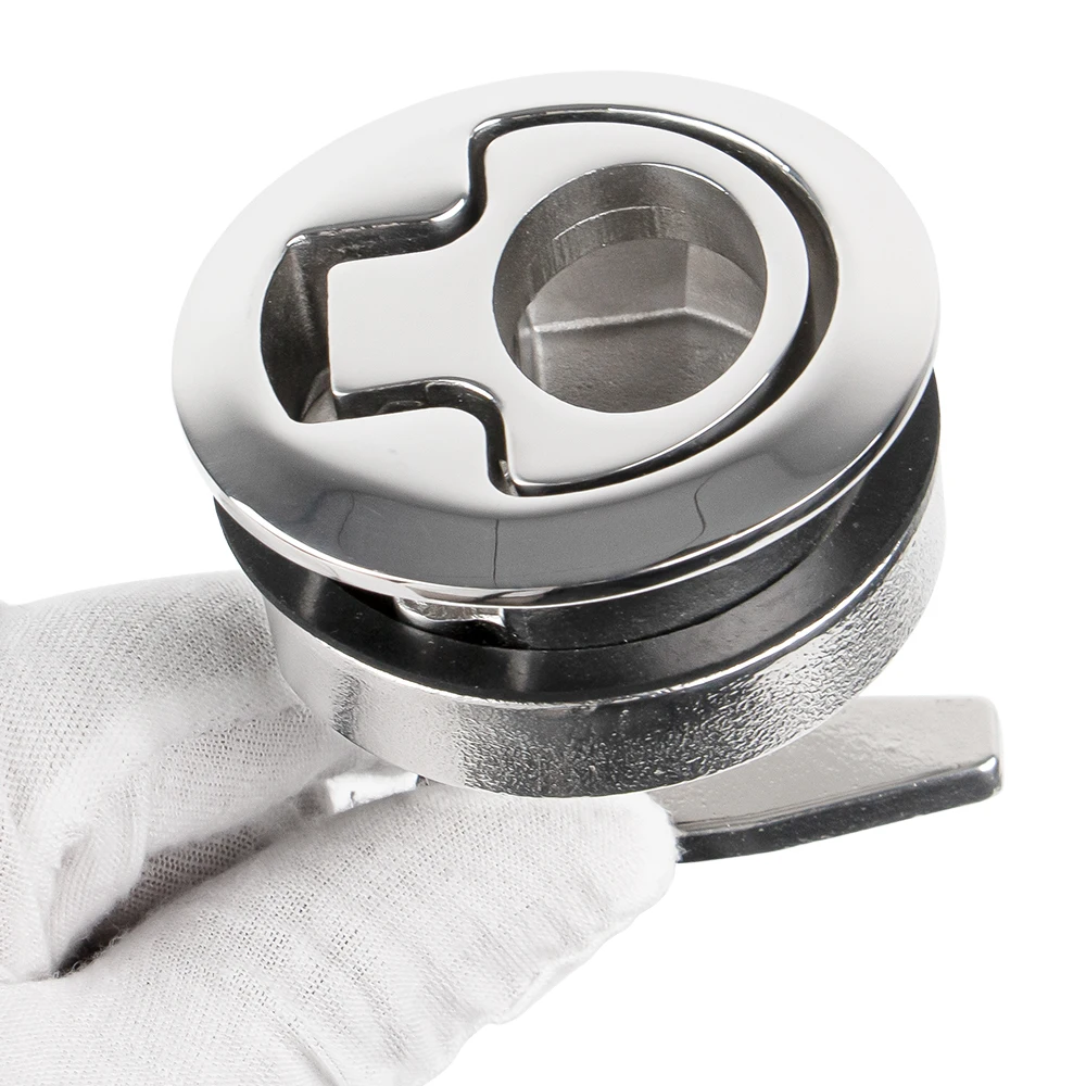 

Высококачественная подъемная ручка заподлицо для лодки, поворотный замок из нержавеющей стали 316, водонепроницаемый люк для яхты, поворотный замок, защелка люка