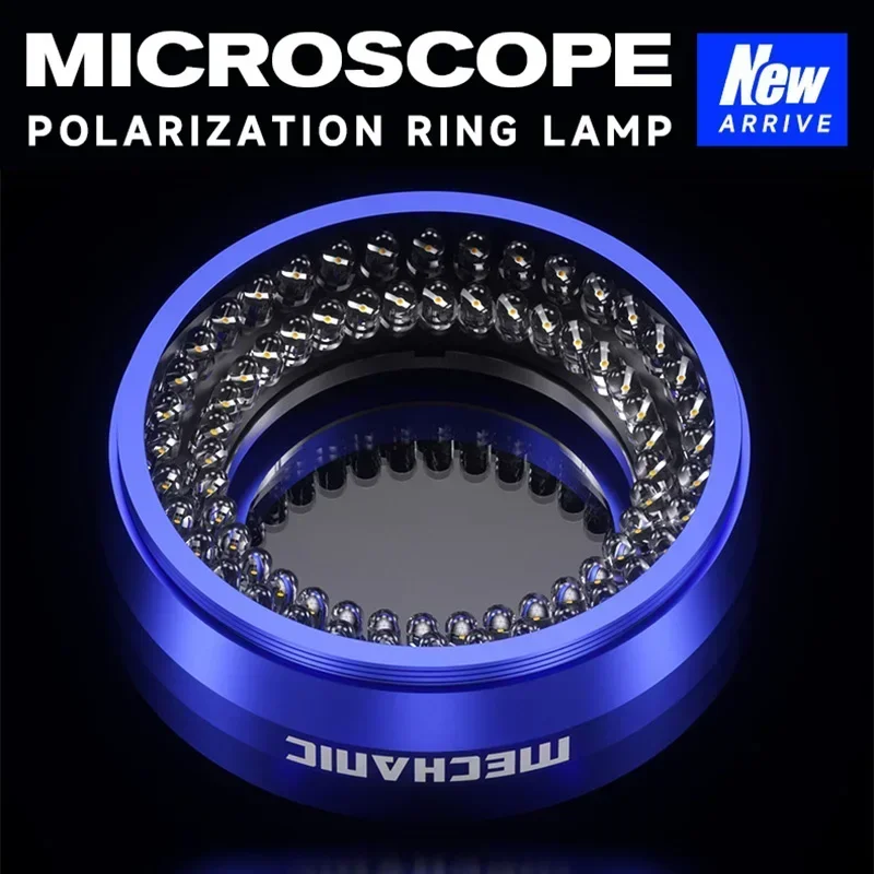 MECHANIC LS720 Polarized Ring Lamp for Most Stereo Microscope Portable Motherboard Repair Eliminate Reflections Ring Light