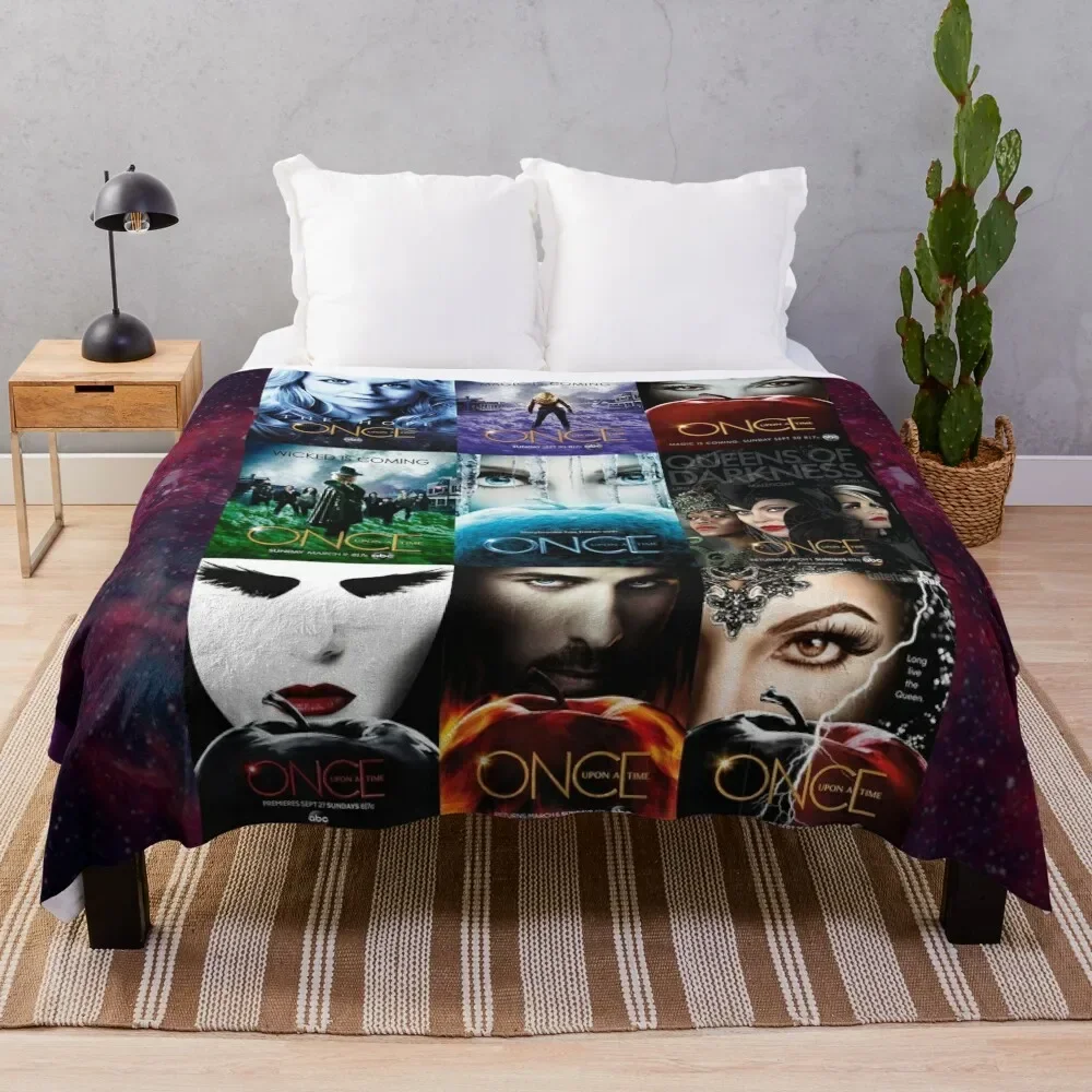 Once upon a time ... Throw Blanket For Decorative Sofa Fluffy Shaggy Summer Beddings christmas decoration Custom Blankets