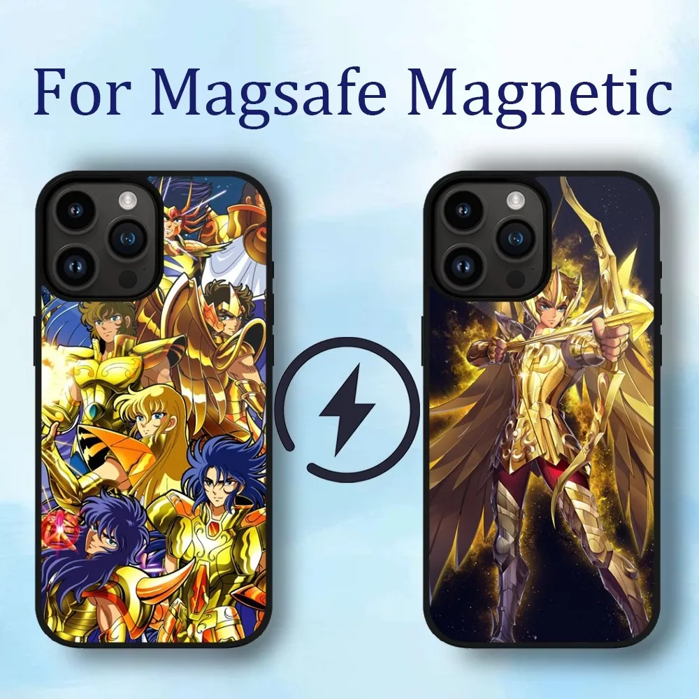 

Чехол для телефона Amine S-Saint Seiya, магнитный чехол для iPhone 11, 12, 13, 14, 15 Max Plus, чехлы для Macsafe