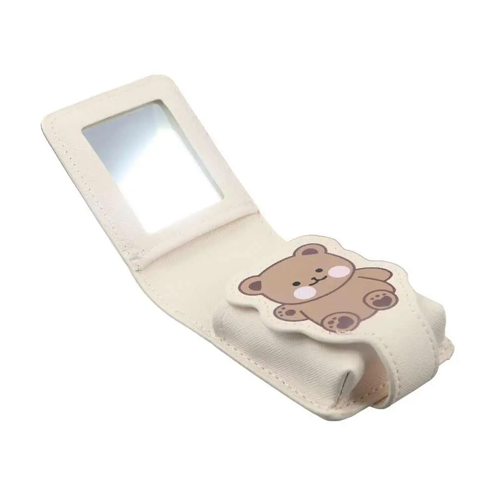 Mini Little Bear Lipstick Bag With Mirror Protective Professional Cosmetics Storage Box Cartoon Cute Makeup Collection Bag Girl