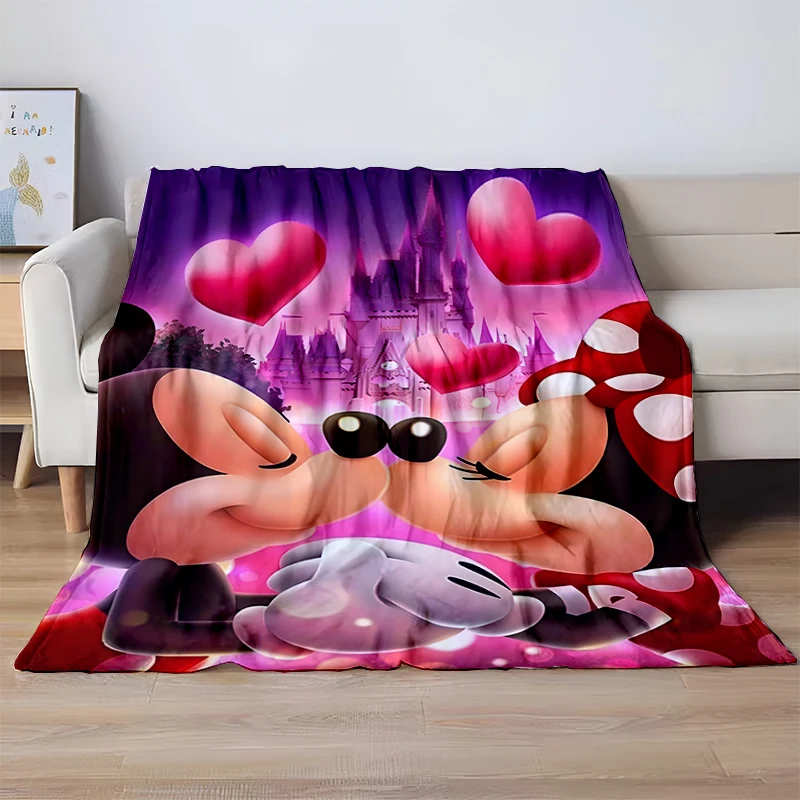 

Disney Minnie Mickey Cartoon Blanket Flannel Fluffy Throw Camping Thin Blankets for Children Bed Sofa Throw Blanket Fashion Gift