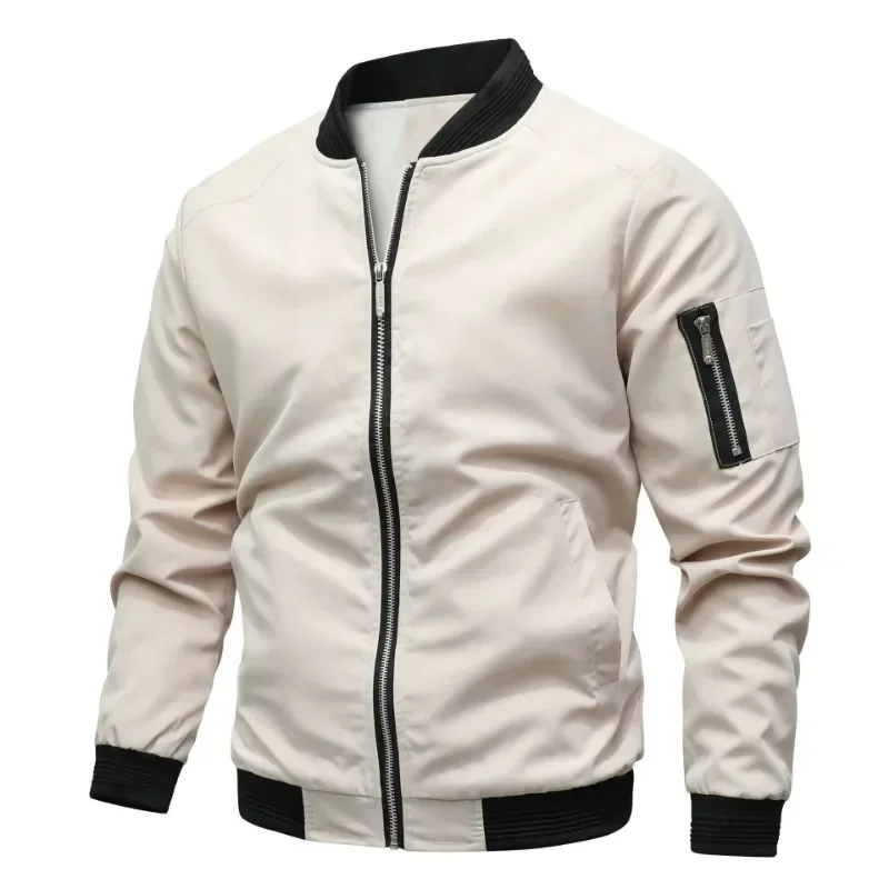 

Мужские бомберы Jaquetas leves casuais usar outono blusão zip up casaco com bolso 케 caminhadas esportes ao ar livr
