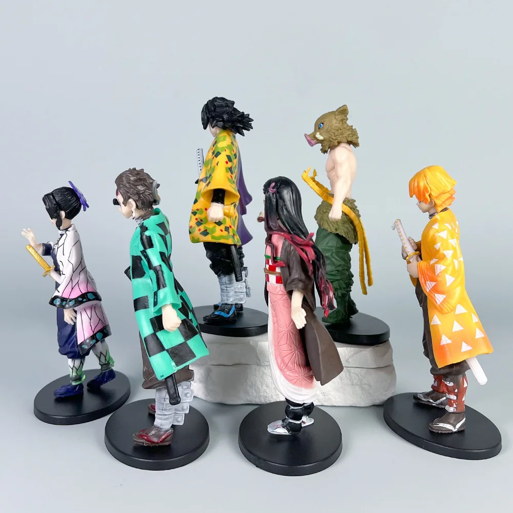 Tee Acchion Figuur Demon Sayaer Demon Slayer: Kimetsu no Yaiba Figuur Kamado Tanjiro Azuma Zenitsu Nezuko Warrior PVC Model en ys