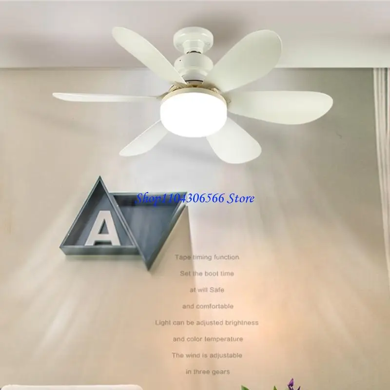 02DD 6Pcs ABS Fan Blade For 30W E27 Fan Light Replacement Small Ceiling Fan Light