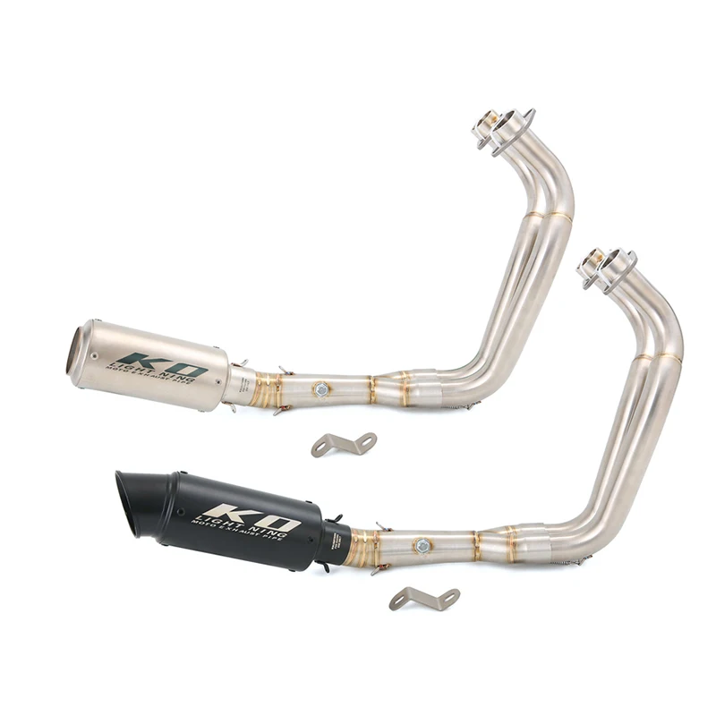 

For Yamaha MT-07 FZ07 2014-2024 R7 2025 Full Exhaust System Slip On Muffler Tail Pipe Front Link Tube Stainless Steel DB Killer