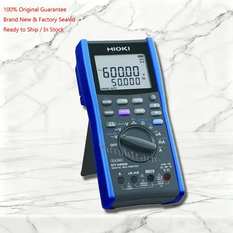 NEW Hioki DT4282 High-Precision True-RMS Digital Multimeter 60000 Counts 1000V AC/DC 10A Direct Input CAT IV 600V Original Box