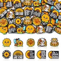 5/10pcs Highland Cow Sunflower Silicone Bead Daisy Focal Beads DIY Keychains Necklaces Craft Pens Jewelry Making Supplies