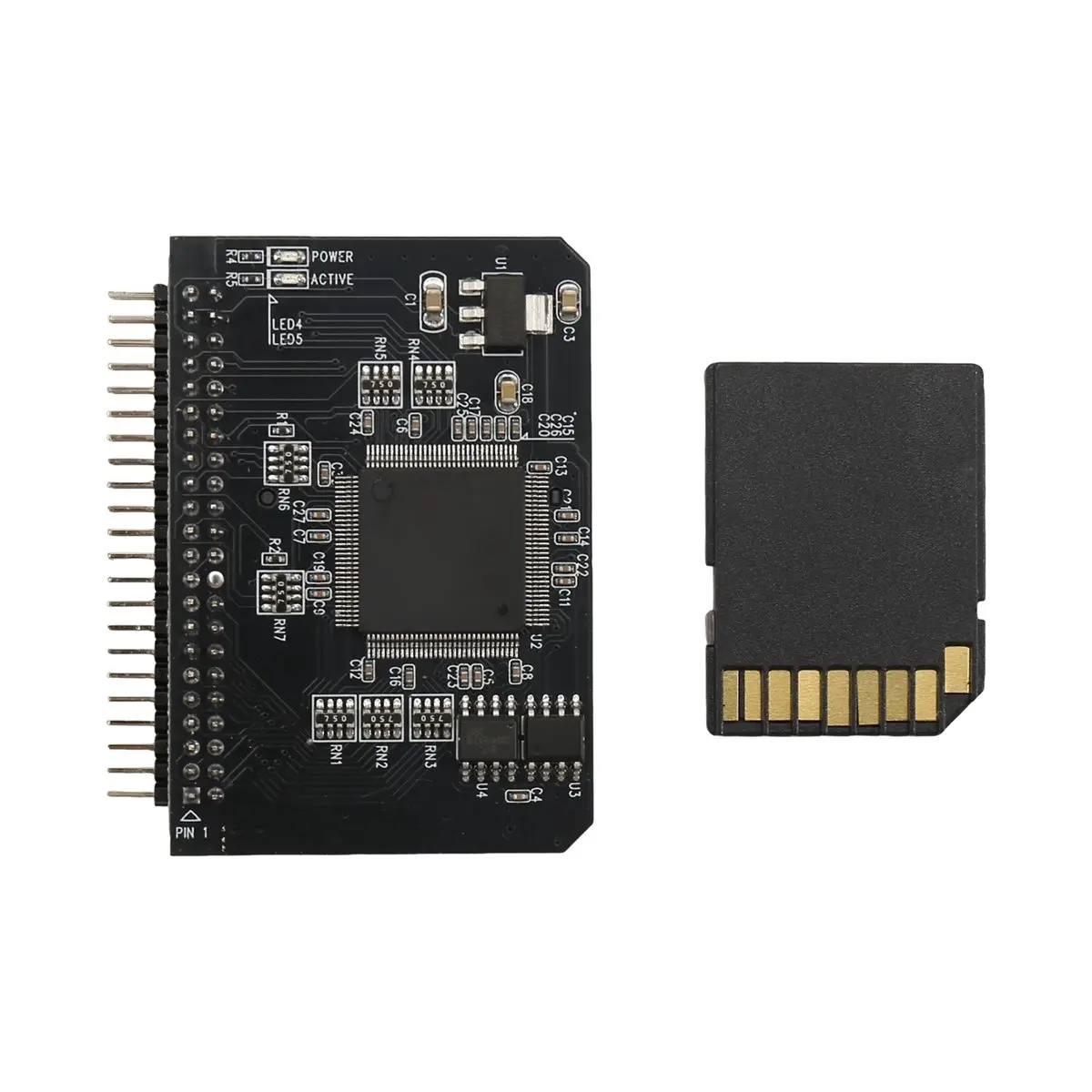 【A19R】2.5 Inch SD Card to IDE Adapter, SDHC/SDXC Memory Card Converter to Laptop HDD 44 Pin Male Port HDD Riser Card