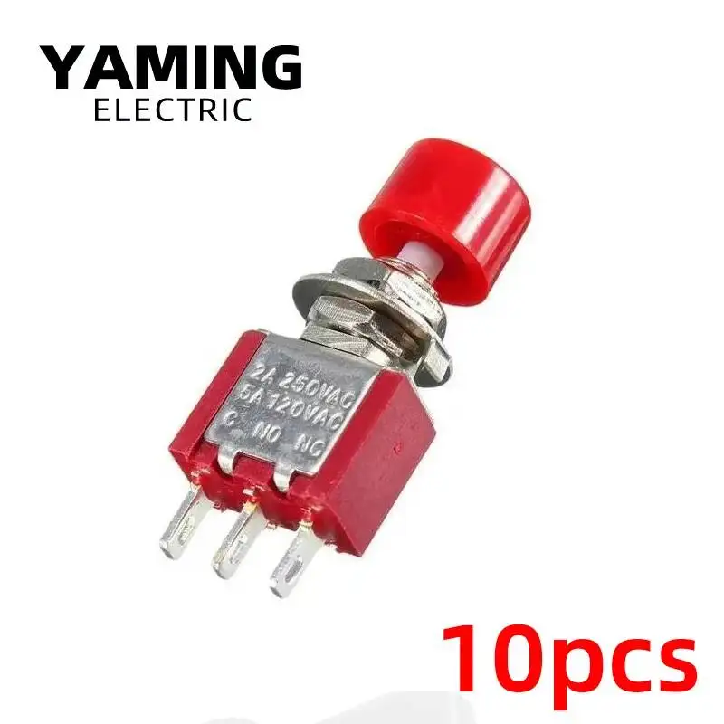 

10pcs Momentary/Reset Toggle Switch 3/6 Pins Push Button On/off Led Rocker 2A 250V Ac/5a 120V PS-102 202