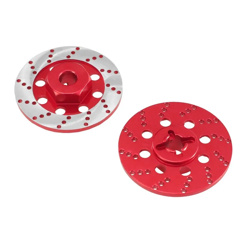 XX-para 1/12 1/14 1/16 coche teledirigido en carretera Compatible 4 Uds RC conector de cubo de rueda de coche adaptador hexagonal 12Mm sujetador de simulación de disco de freno de Metal