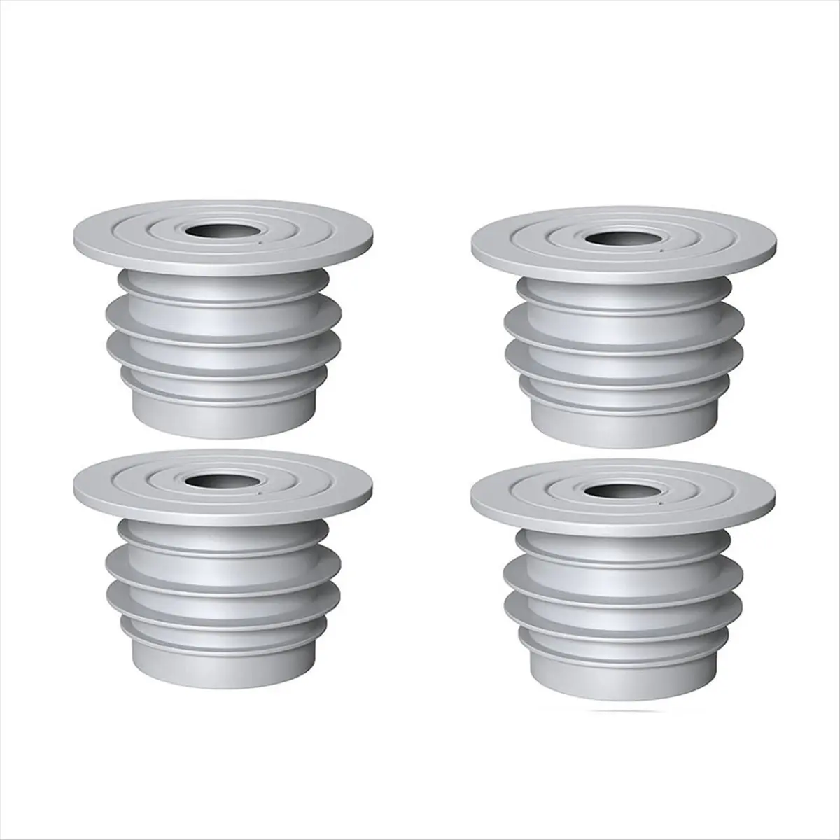 NOCM 4PCS Floor Drain Sewer Deodorant Cover, 18-35mm Silicone Anti-Odor Washing Machine Drain Pipe Seal, Ring Sealing Cover