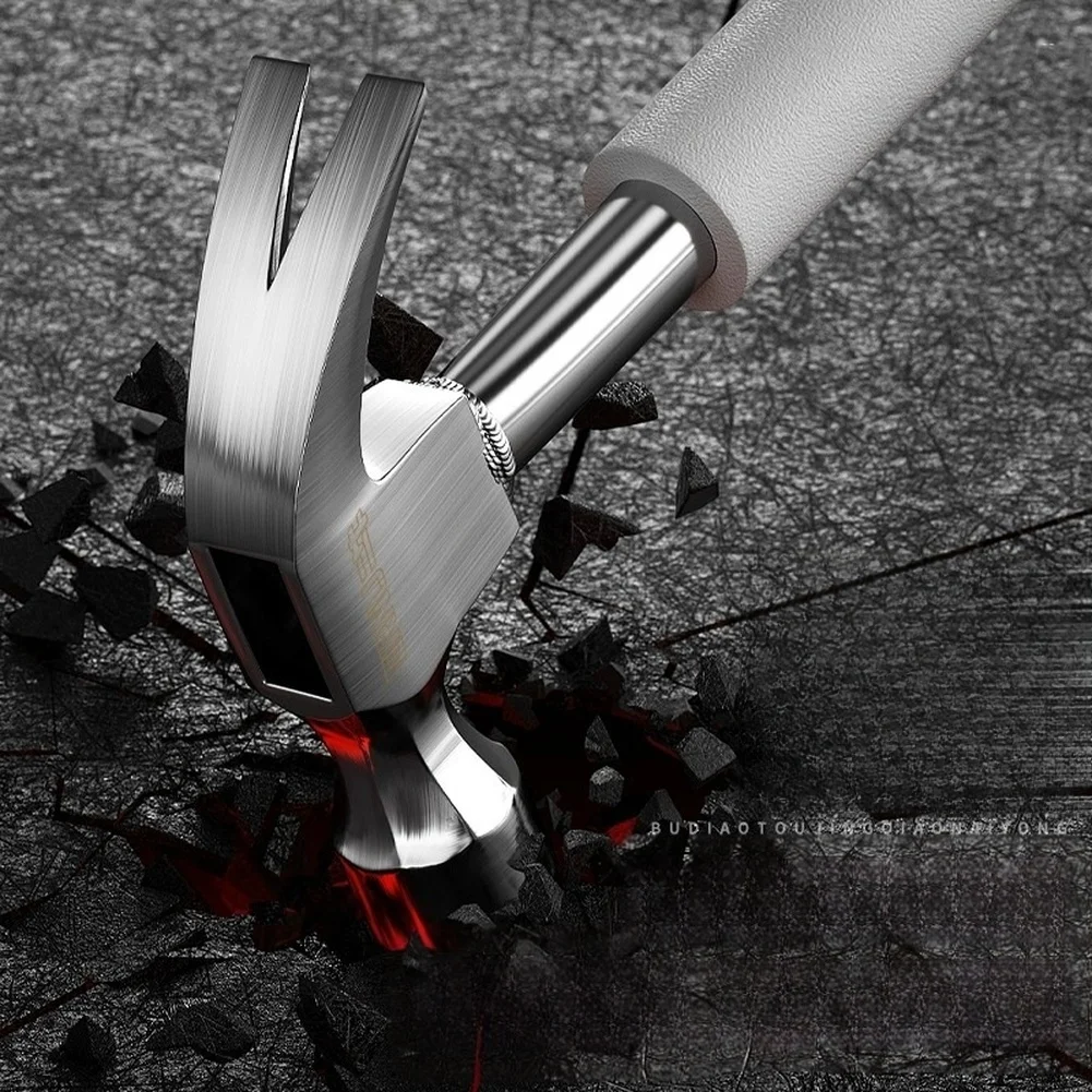 High Carbon Steel Claw Hammer With 12mm 19mm 22mm Sleeve For Nail Pulling Expansion Screw Installation Construction Hand Tool