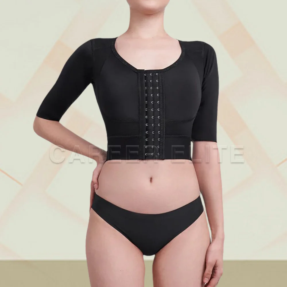 

Корректирующие топы для женщин, формирователь рук, компрессионный после операции, бюстгальтер с застежкой спереди, поддержка спины, бюстгальтер с эффектом пуш-ап, корректирующее белье