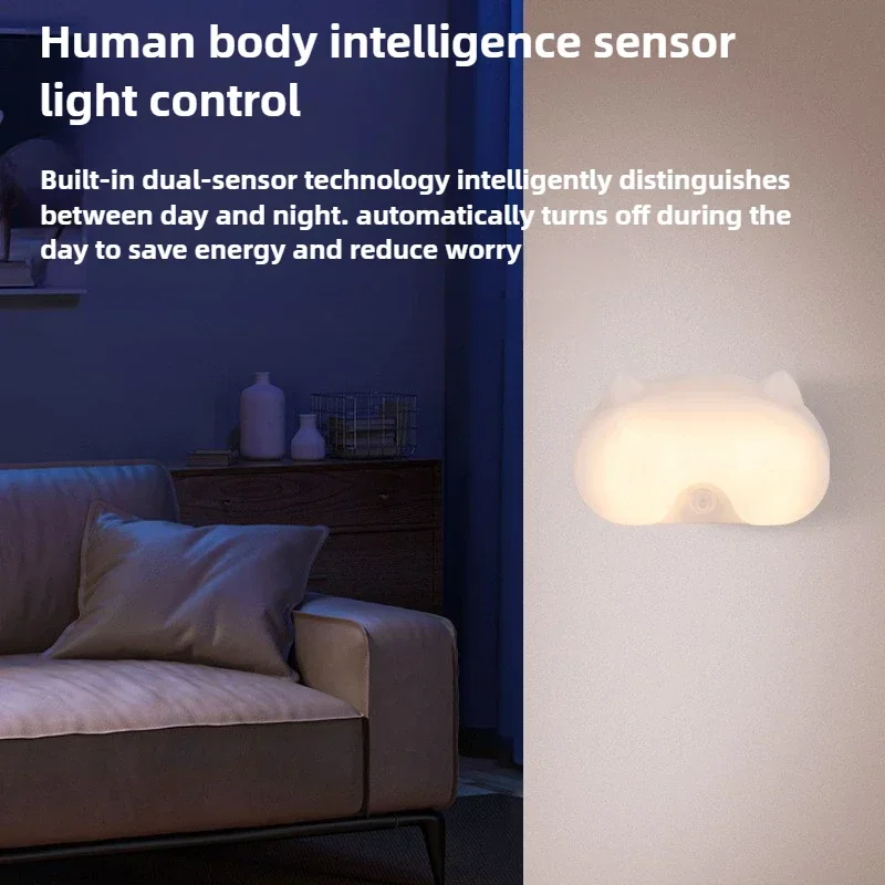Luce notturna automatica con sensore del corpo umano - Luce angolare sotto il letto con sensore a risparmio energetico, per passerella, armadio e camera da letto