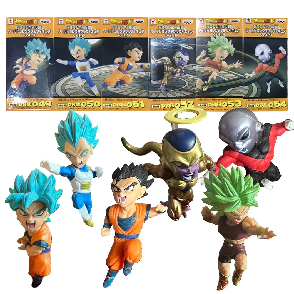 6Pcs/1Set Anime Dragon Ball UG Gacha Series Figure Son Goku Vegeta Broli Set Model Toy Gift Collection Aciton Figure PVC