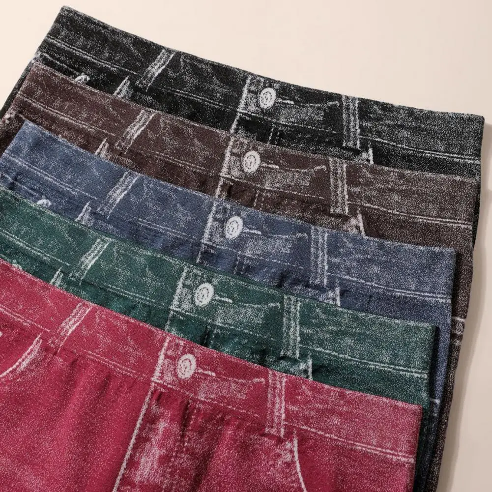 2025 Women Shorts High Stretchy Imitation Denim Short Leggings with Pockets Tight Fitting Summer Shorts Daily Wear