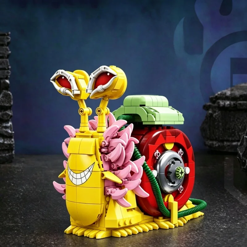 

2026 New Creative Snail Shaped Building Blocks Model Hand Assembled Desktop Ornament Birthday Gift