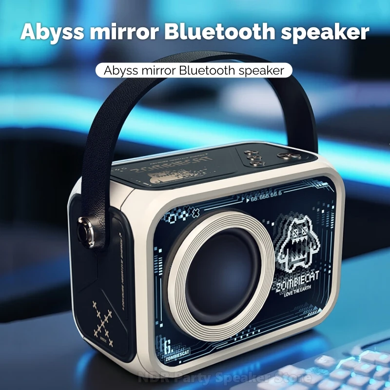 

YX03 50mm Drive Portable Bluetooth Speakers RGB Multi-Layer Mirror Lights Sound Box TWS Stereo Mini Transparent Speakers