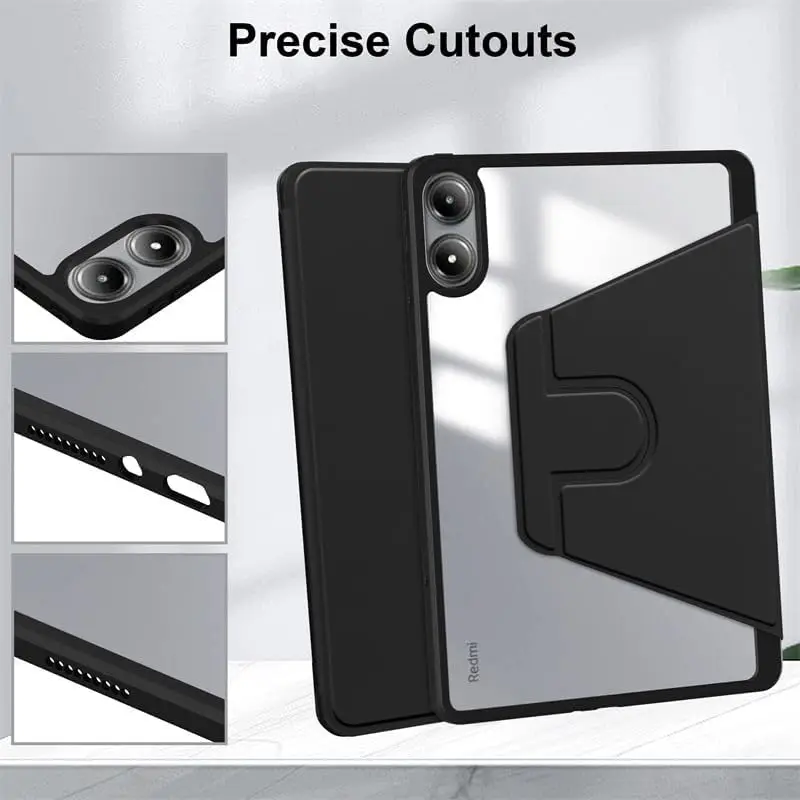 

For Redmi Pad Pro 12.1 inch 360 Rotation Protective Smart Cover For Xiaomi Redmi Pad Pro 12.1 2024 Folio Case with Pencil Holder