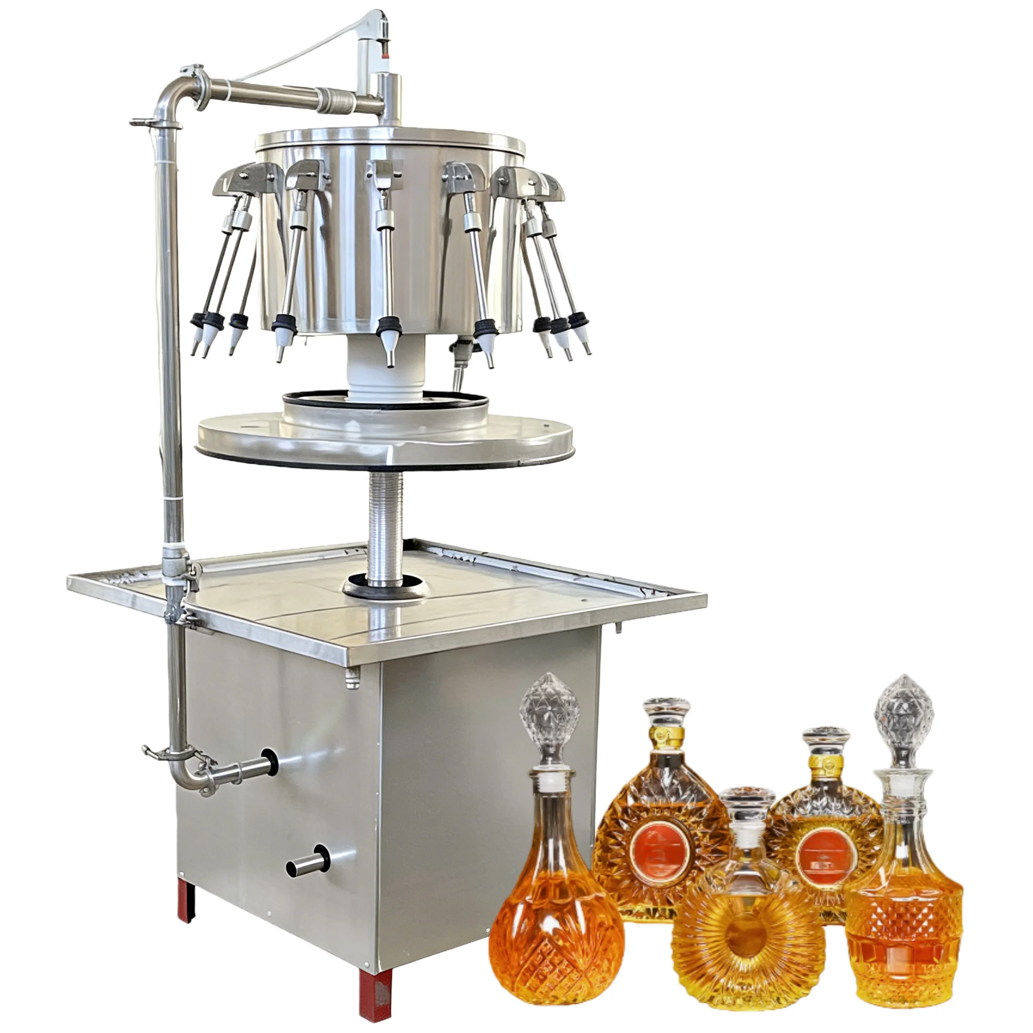 

Semi-Automatic Liquid Rotary Wine Juice Alcohol Bottle Filling Machine Whiskey 14 Nozzles Water Glass Bottle Filling Machines