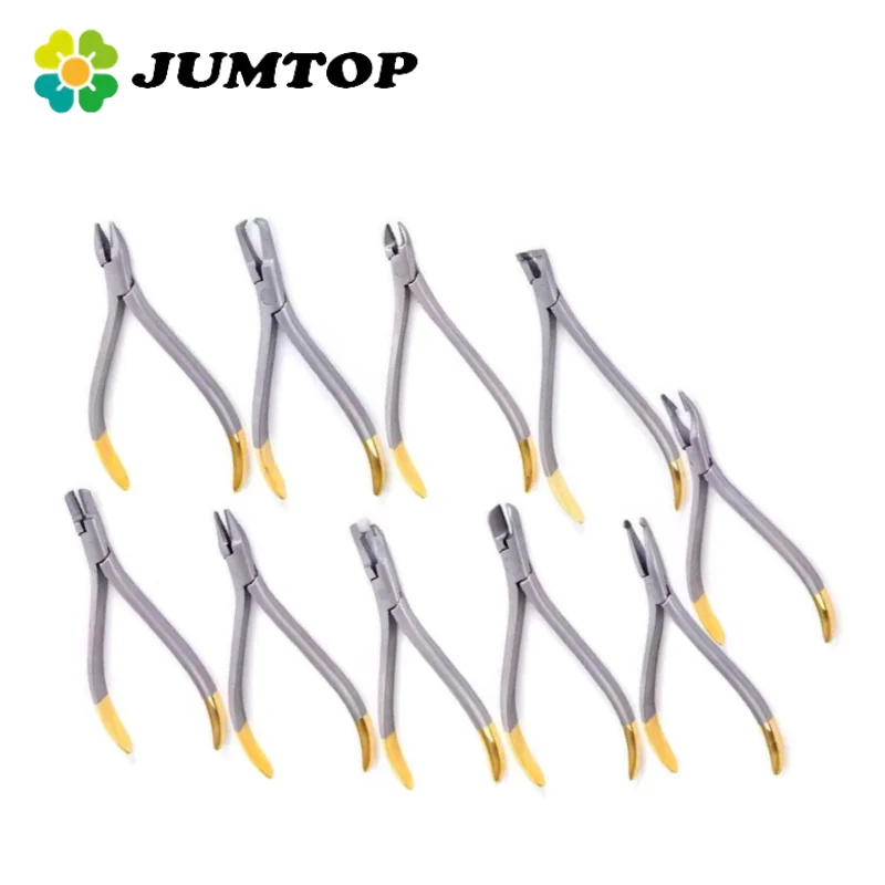 

JUMTOP 18Pcs Dental Orthodontic Plier End Cutter Plier Ligature Cutter Band Removing Forcep Stainless Steel Dentistry Instrument