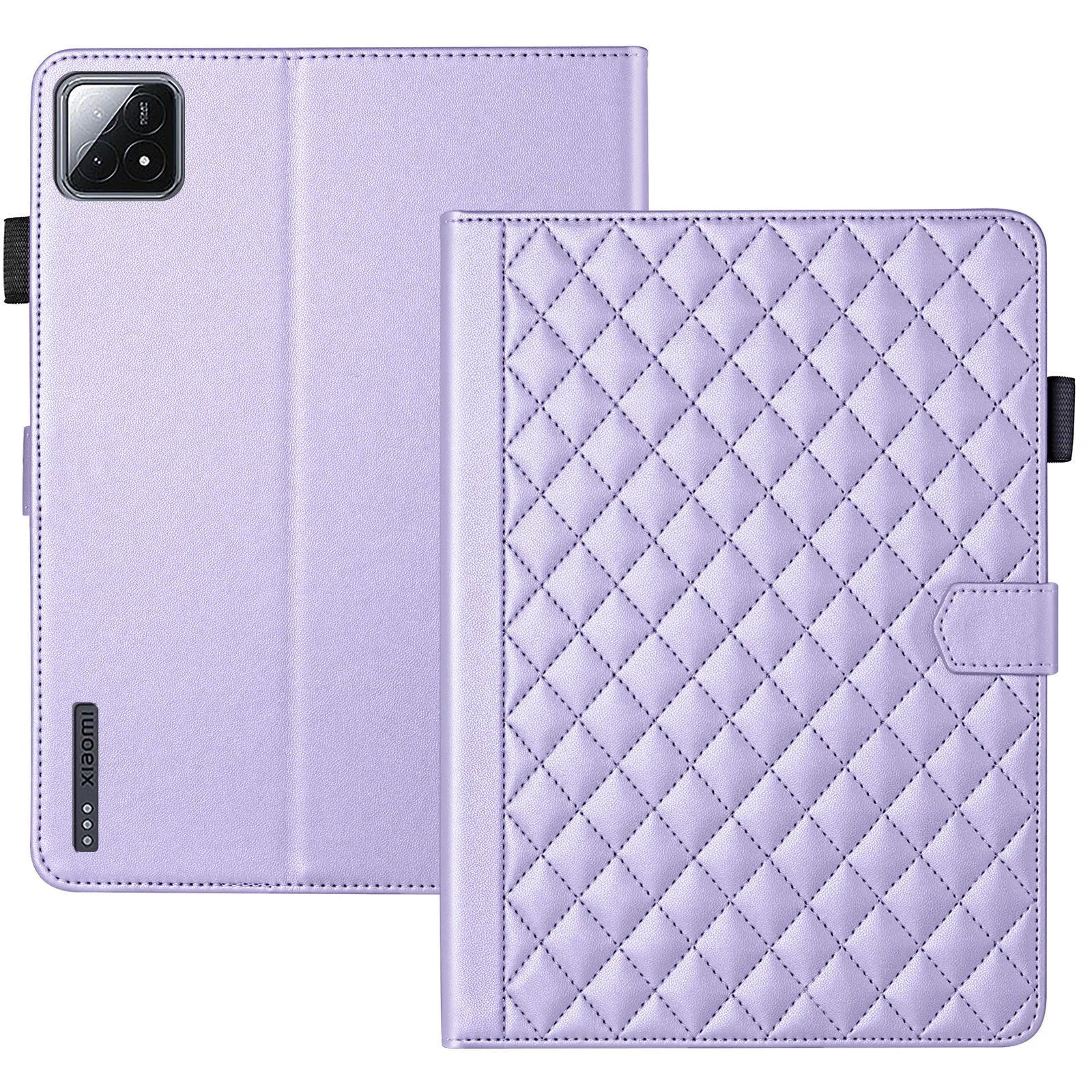 

For Xiaomi Pad 6S Pro Tablet Case 12.4 inch Silicone Soft Shell Diamond Small Fragrance Style Leat