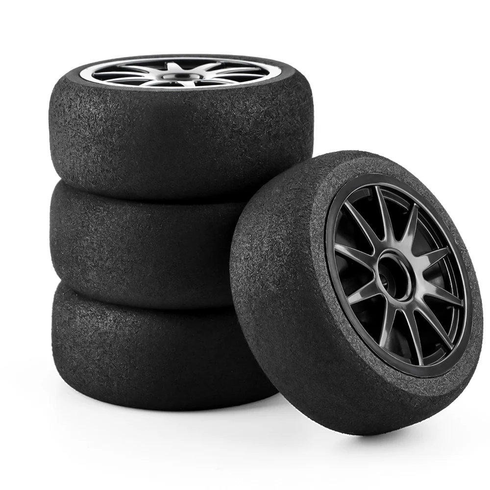 Opony piankowe GLOBACT 1/10 do jazdy po asfalcie, plastikowe z felgami, mocowanie 12mm Hex, do tuningu i wymiany w samochodach RC HSP HPI