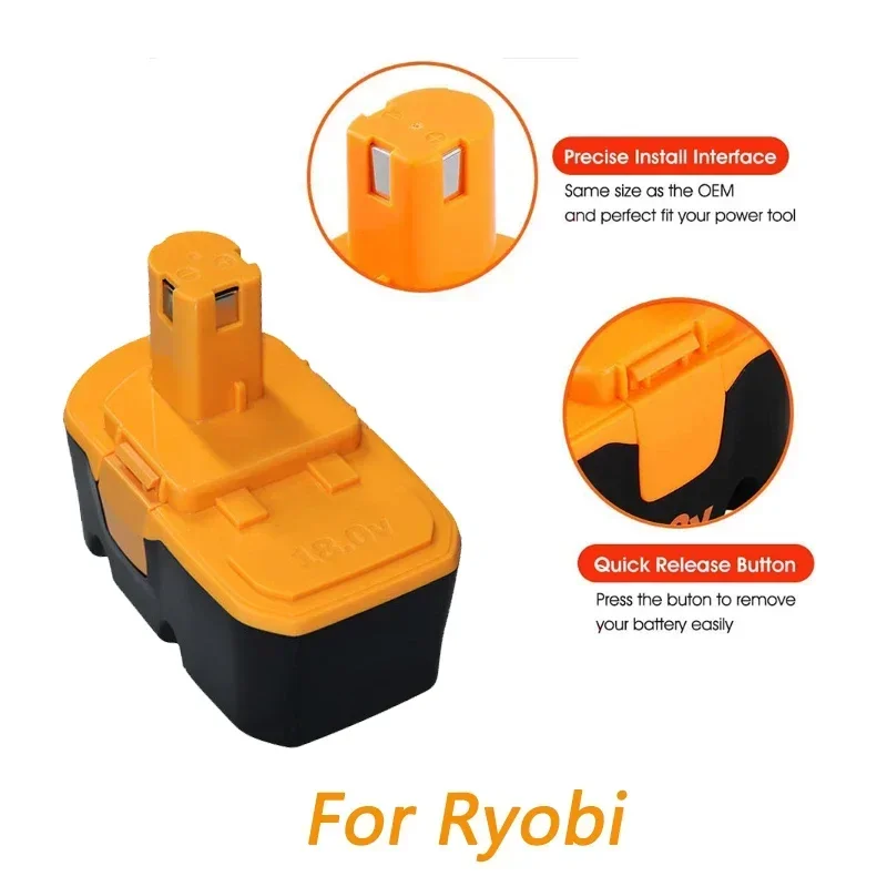 

P100 P101 18V 4800mAh Replacement Battery Compatible with Ryobi ABP1801 ABP1803 BPP1820 Cordless Power Tools